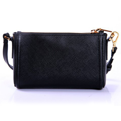 Prada Saffiano Small Shoulder Bag 1N1733 in Black