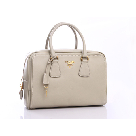 Prada Top Handle BR0804 Handbag in Light gray