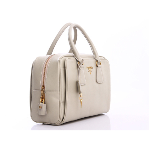 Prada Top Handle BR0804 Handbag in Light gray