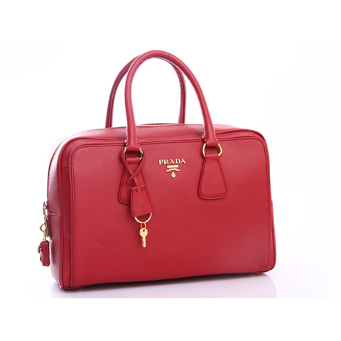 Prada Top Handle BR0804 Handbag in Red