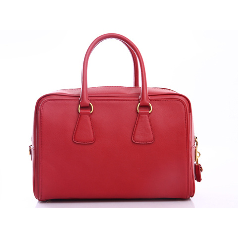 Prada Top Handle BR0804 Handbag in Red