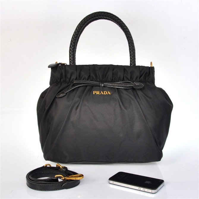 Prada waterproof nylon handbag in Black