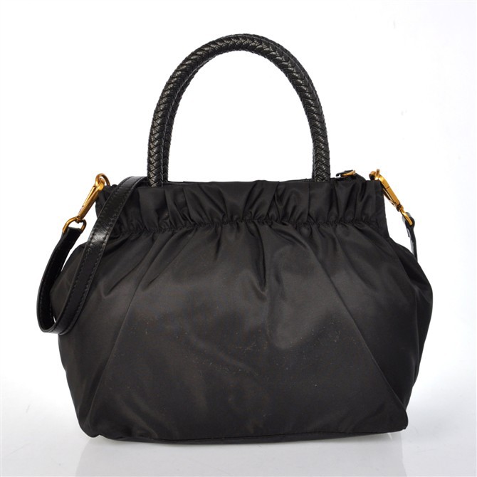 Prada waterproof nylon handbag in Black