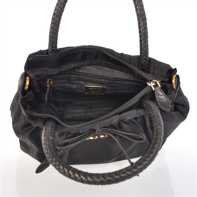 Prada waterproof nylon handbag in Black