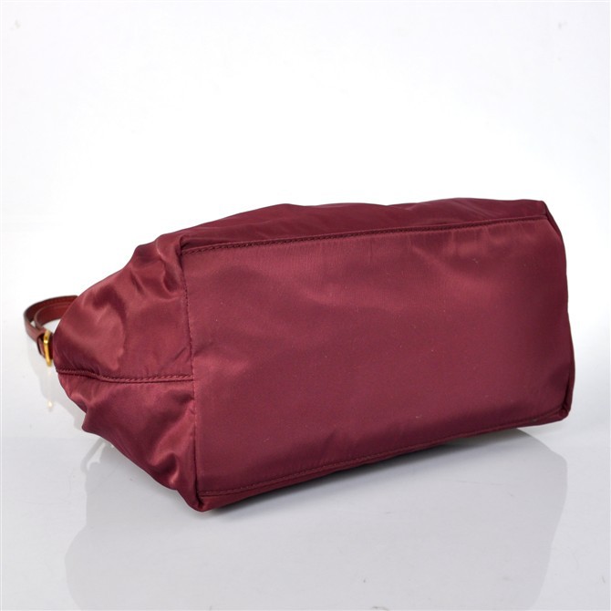 Prada waterproof nylon handbag in Claret