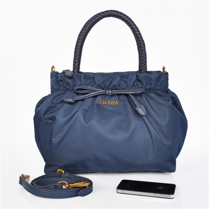 Prada waterproof nylon handbag in Royal blue