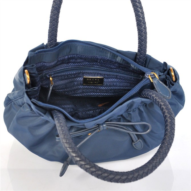 Prada waterproof nylon handbag in Royal blue