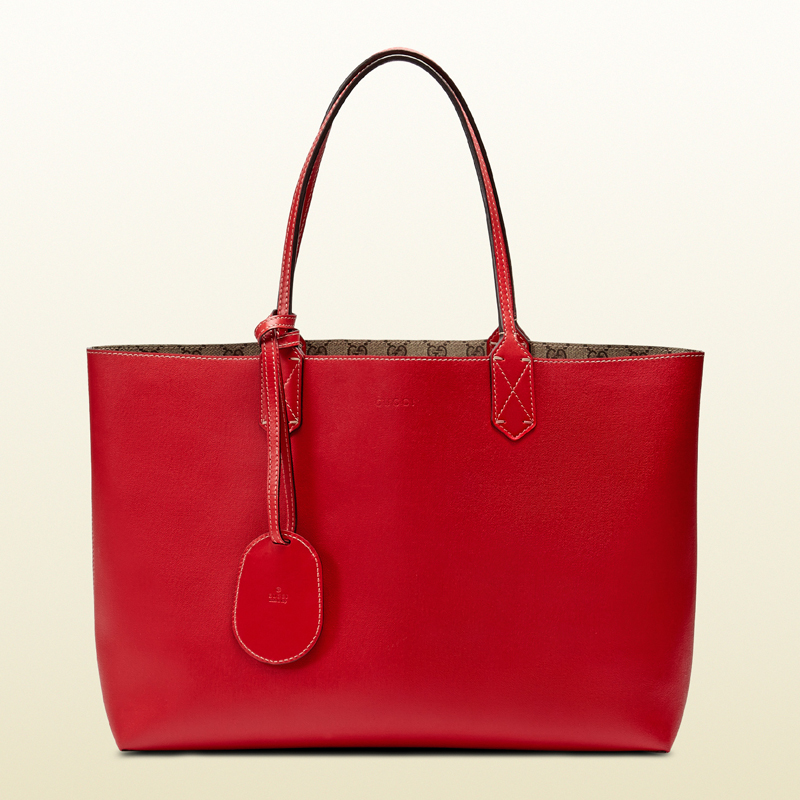 Reversible GG leather tote