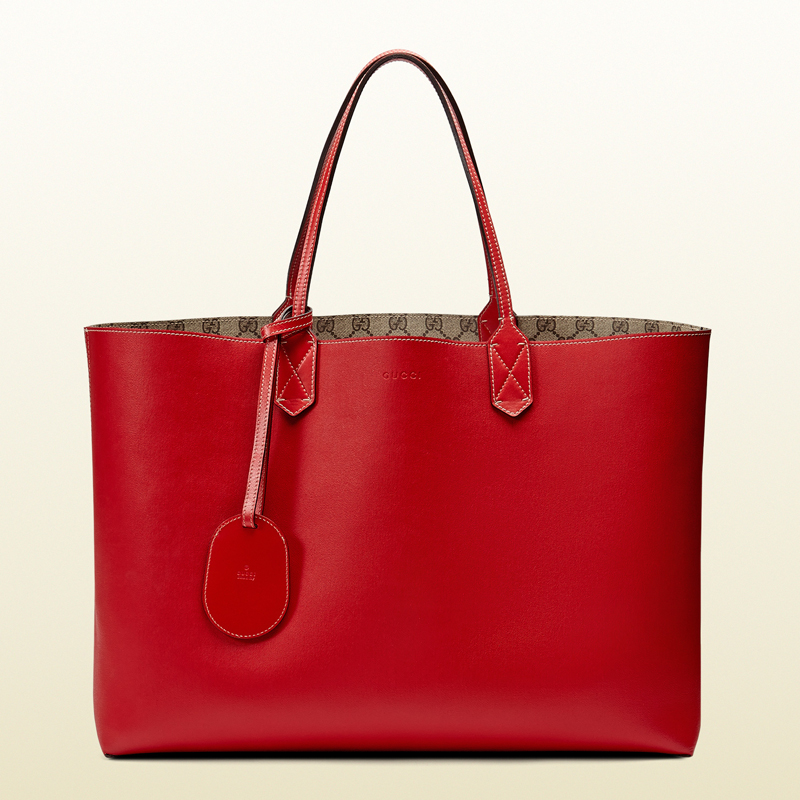 Reversible GG leather tote