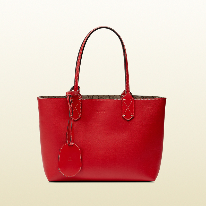 Reversible GG leather tote