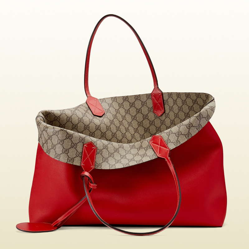 Reversible GG leather tote