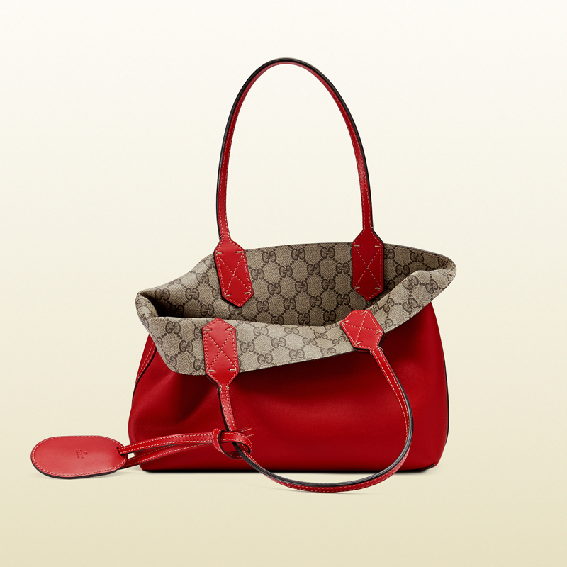 Reversible GG leather tote