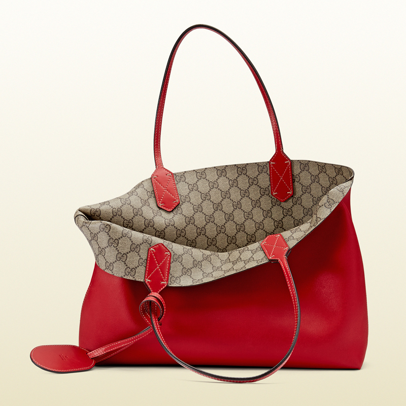 Reversible GG leather tote