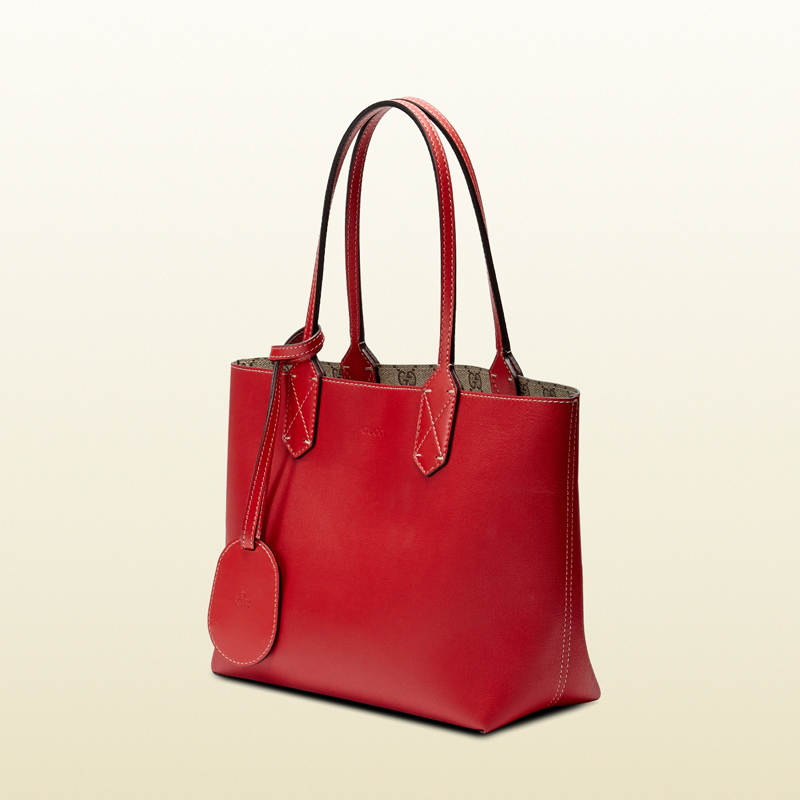 Reversible GG leather tote