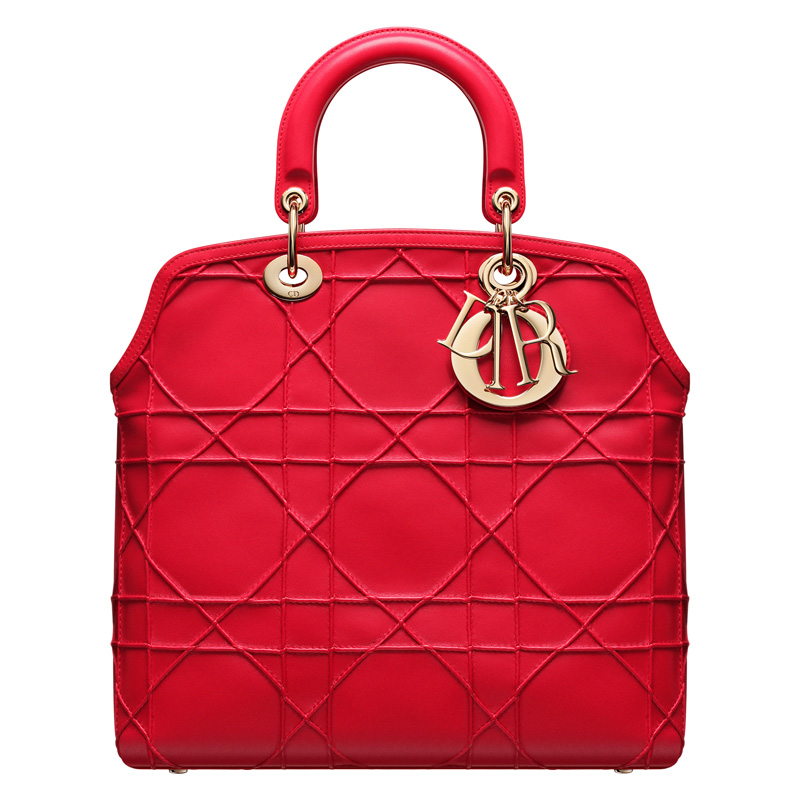 Rouge Vif leather Dior Granville bag