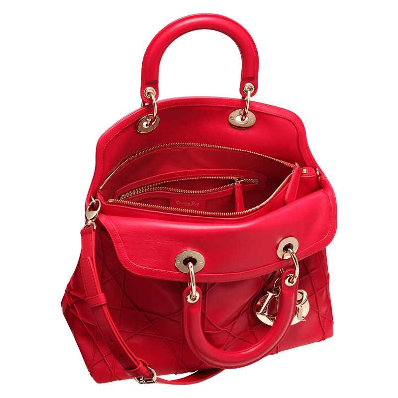 Rouge Vif leather Dior Granville bag