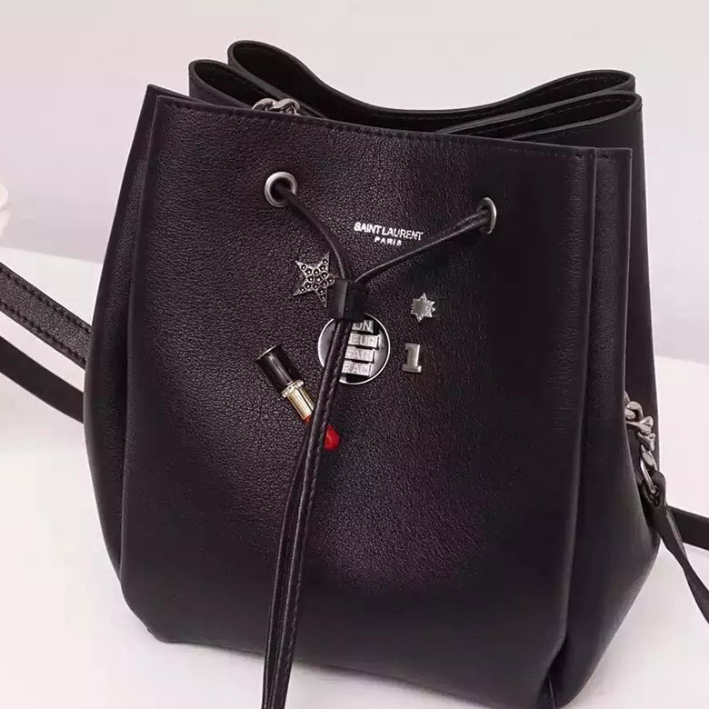 SAINT LAURENT Baby BACKPACK IN BLACK LEATHER