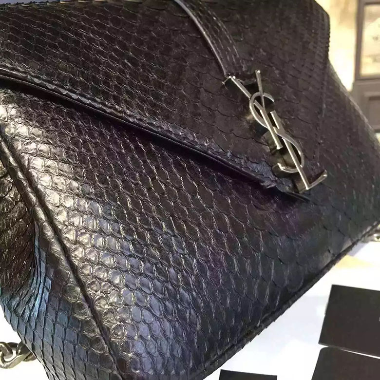 SAINT LAURENT CLASSIC MEDIUM MONOGRAM SAINT LAURENT COLLEGE BAG IN Real Python LEATHER