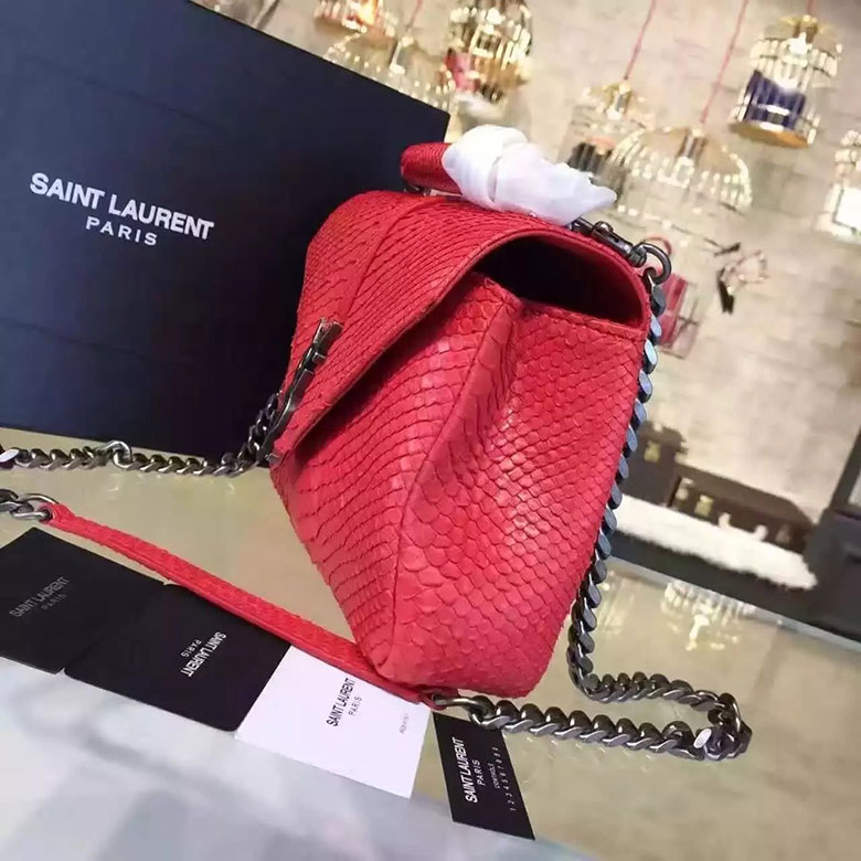 SAINT LAURENT CLASSIC MEDIUM MONOGRAM SAINT LAURENT COLLEGE BAG IN Real Python LEATHER