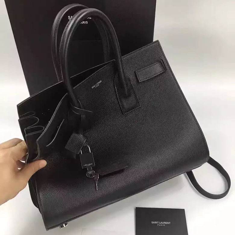 SAINT LAURENT CLASSIC SMALL SAC DE JOUR BAG IN LEATHER