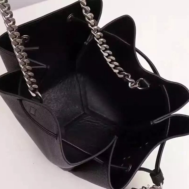 SAINT LAURENT Mini BACKPACK IN BLACK LEATHER