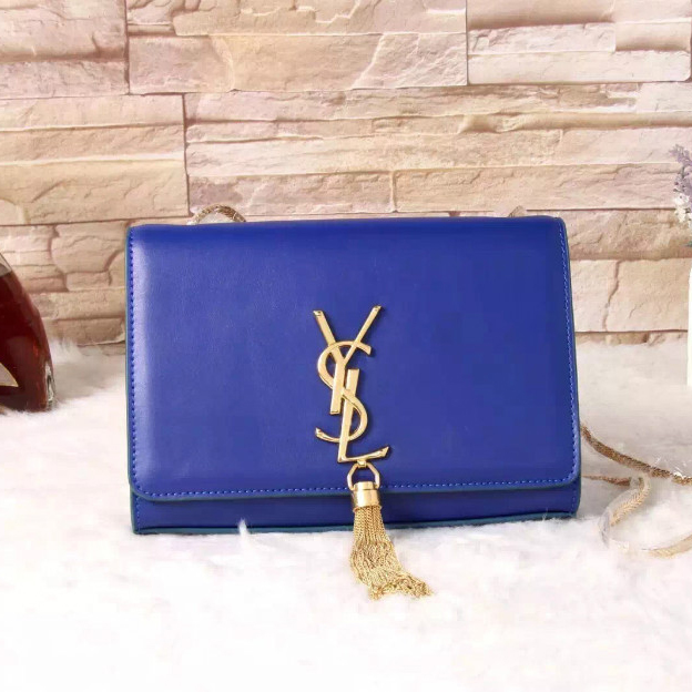 SAINT LAURENT Monogramme Cross-body Shoulder Bag 311217 Blue