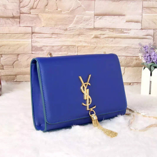 SAINT LAURENT Monogramme Cross-body Shoulder Bag 311217 Blue