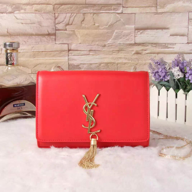 SAINT LAURENT Monogramme Cross-body Shoulder Bag 311217 Red