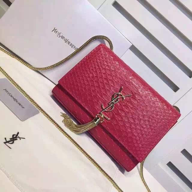 SAINT LAURENT Monogramme Cross-body Shoulder Bag 311217 Red