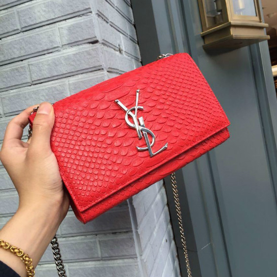 SAINT LAURENT Monogramme Cross-body Shoulder Bag 312389 Red