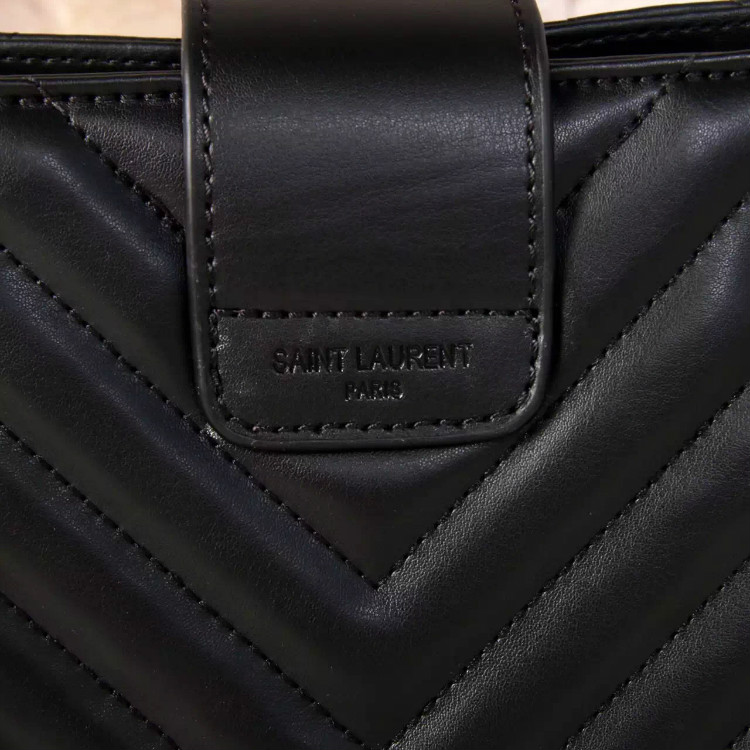 Saint Laurent Large Cabas lambskin Leather Bag Y3009 Black