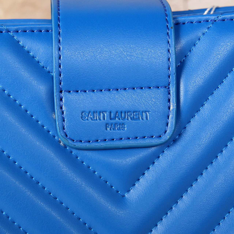 Saint Laurent Large Cabas lambskin Leather Bag Y3009 Blue