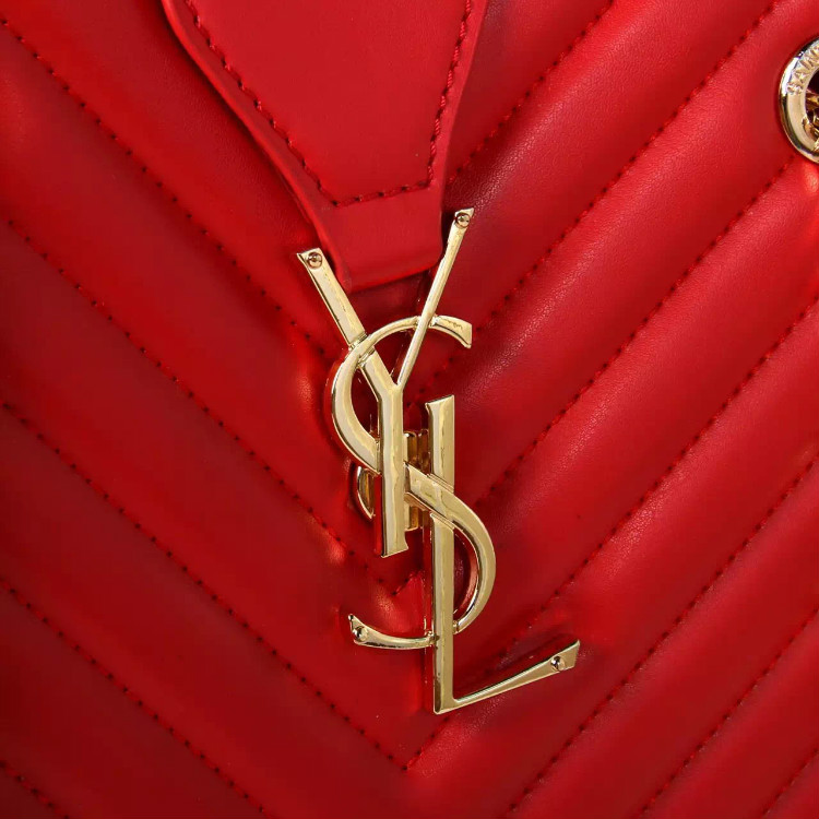 Saint Laurent Large Cabas lambskin Leather Bag Y3009 Red