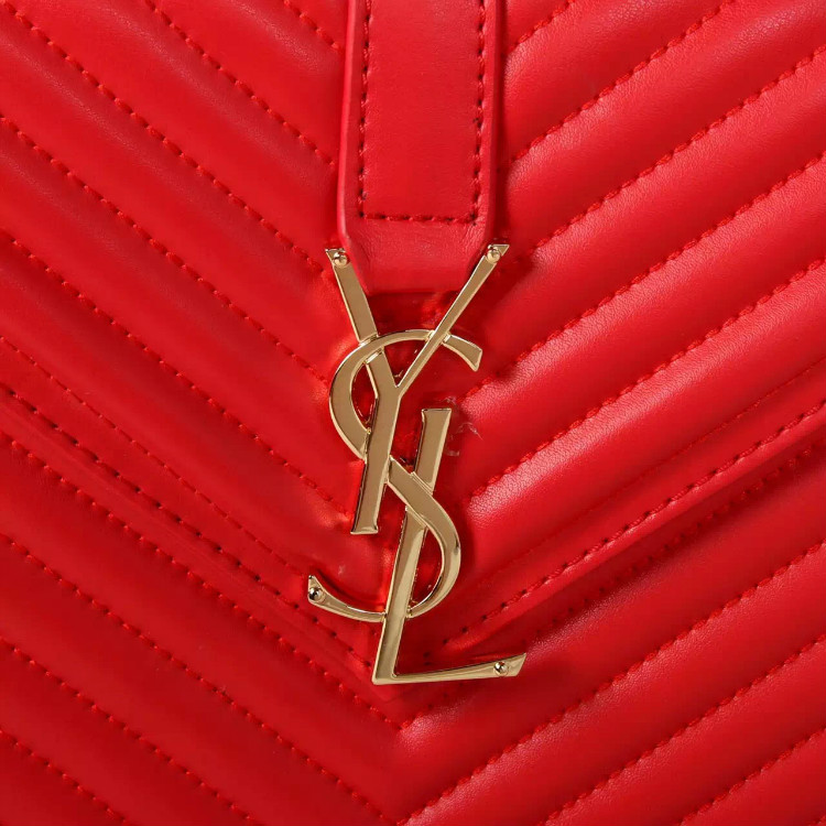 Saint Laurent classic monogramme medium satchel in lambskin Leather Bag Y3007 Red