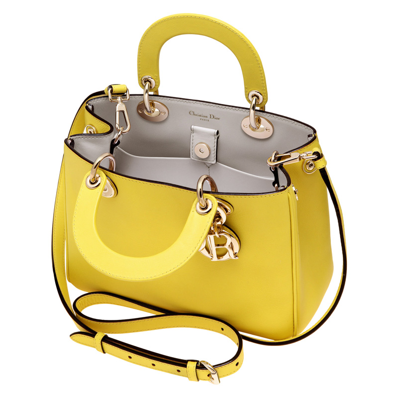 Small Jaune Vif leather Diorissimo bag