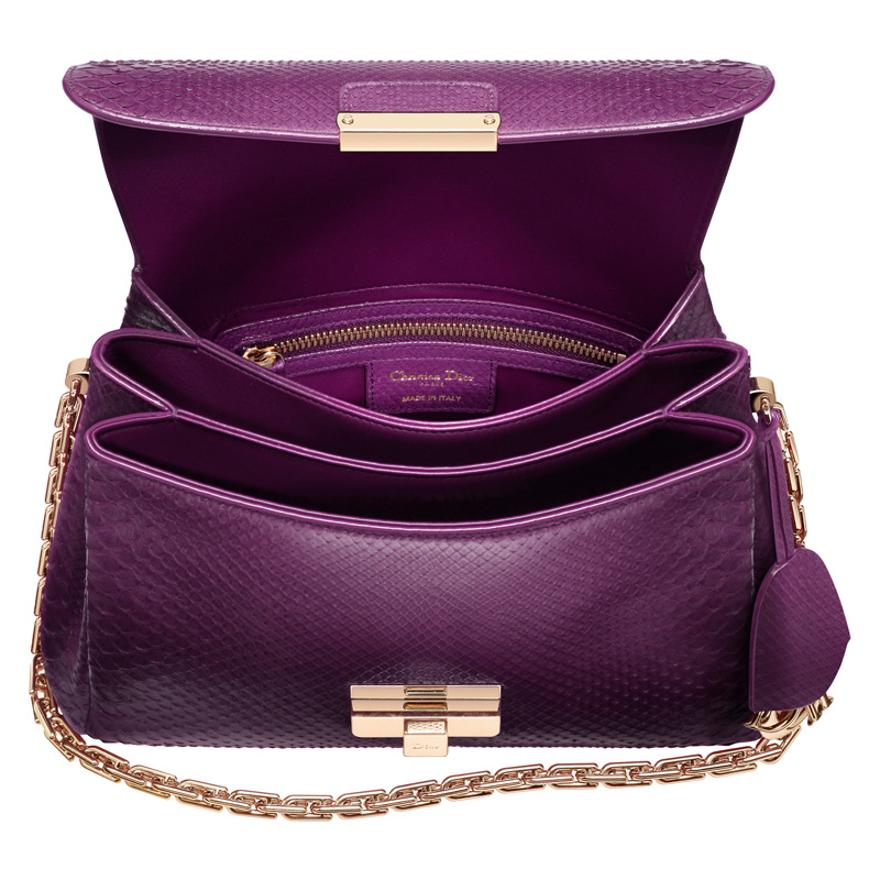 Small purple python Diorling bag