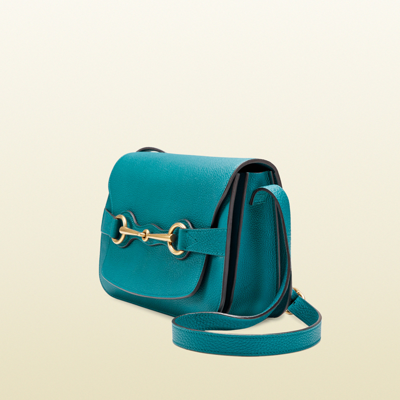 Soft bright bit leather shoulder bag