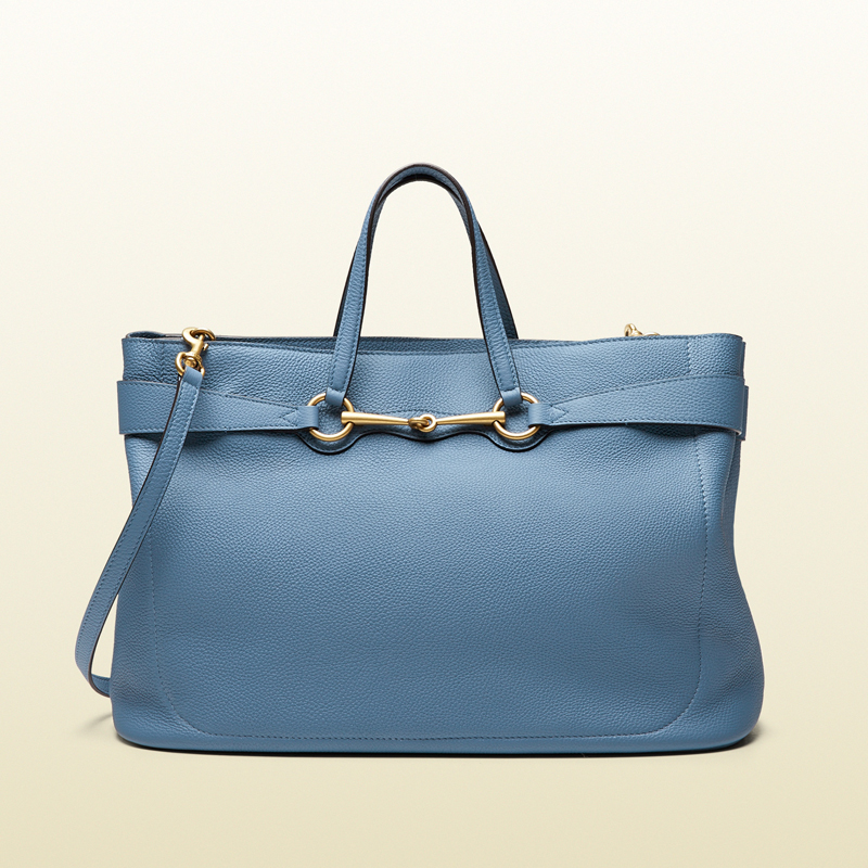 Soft bright bit leather tote