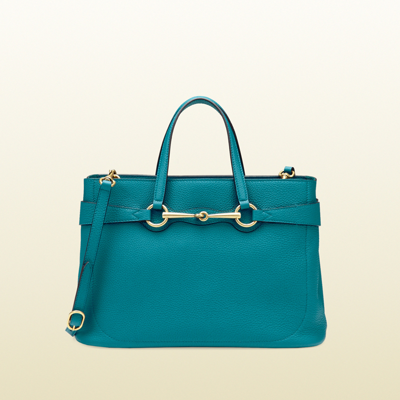 Soft bright bit leather tote