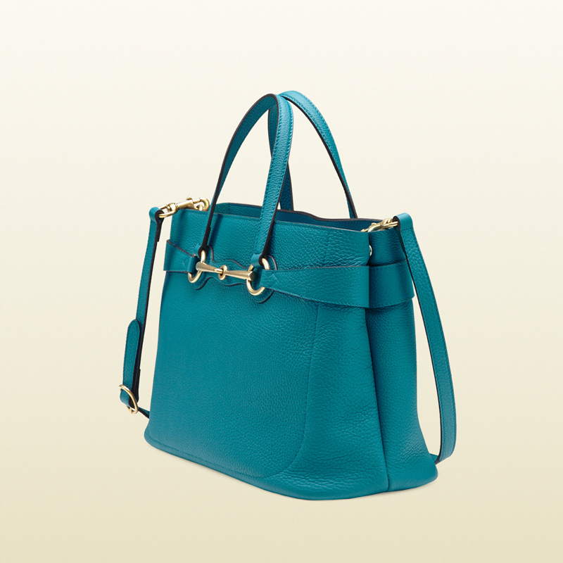 Soft bright bit leather tote