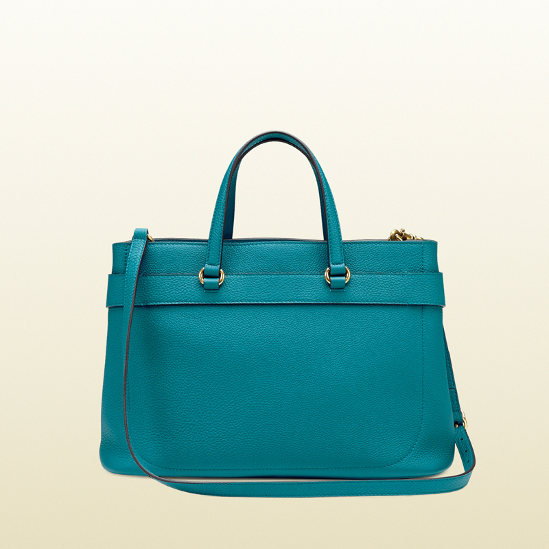 Soft bright bit leather tote