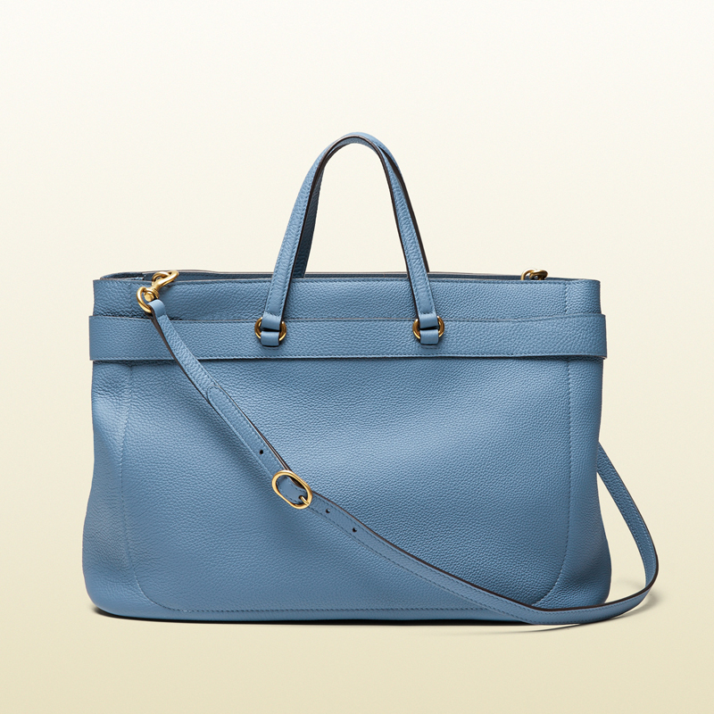 Soft bright bit leather tote