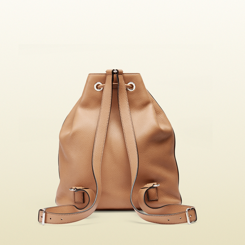 Soho leather drawstring backpack