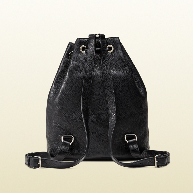 Soho leather drawstring backpack