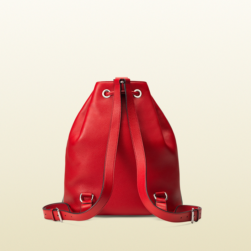 Soho leather drawstring backpack