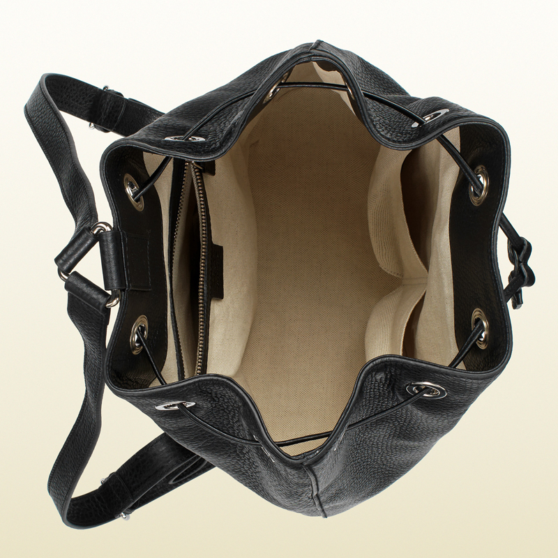 Soho leather drawstring backpack