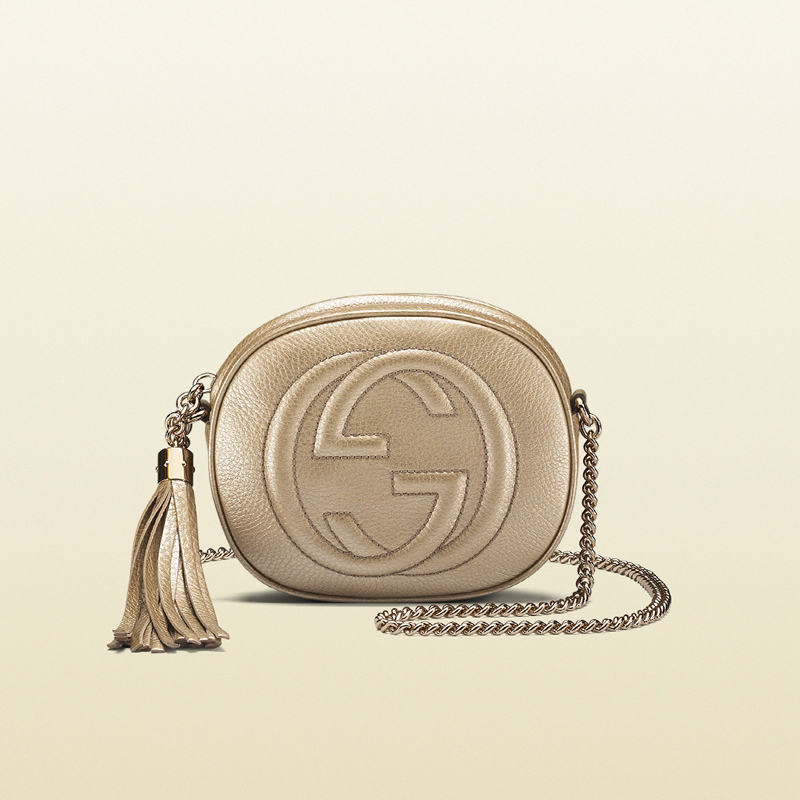 Soho metallic leather mini chain bag