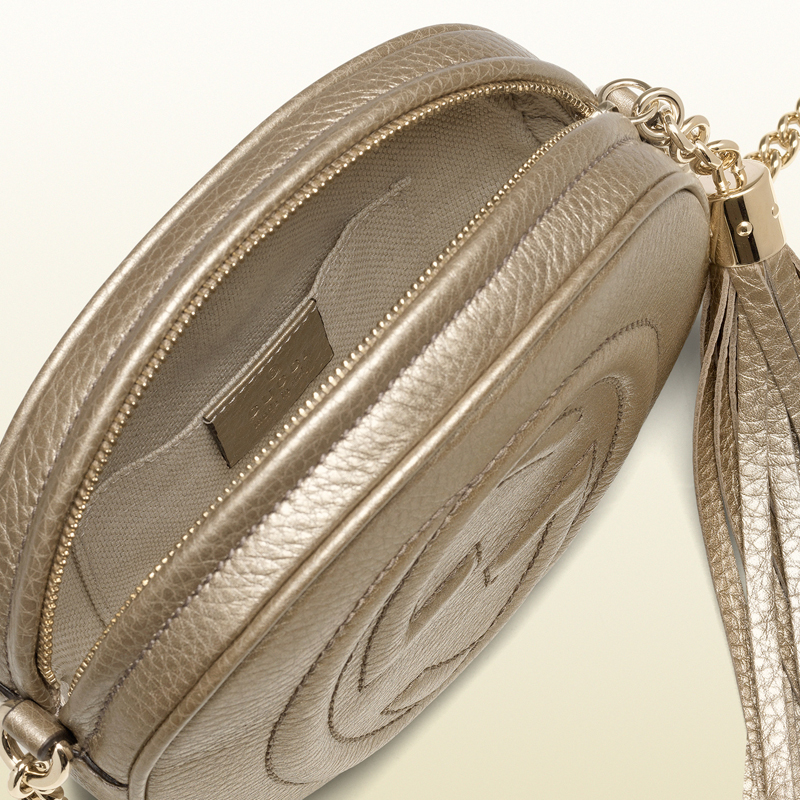 Soho metallic leather mini chain bag