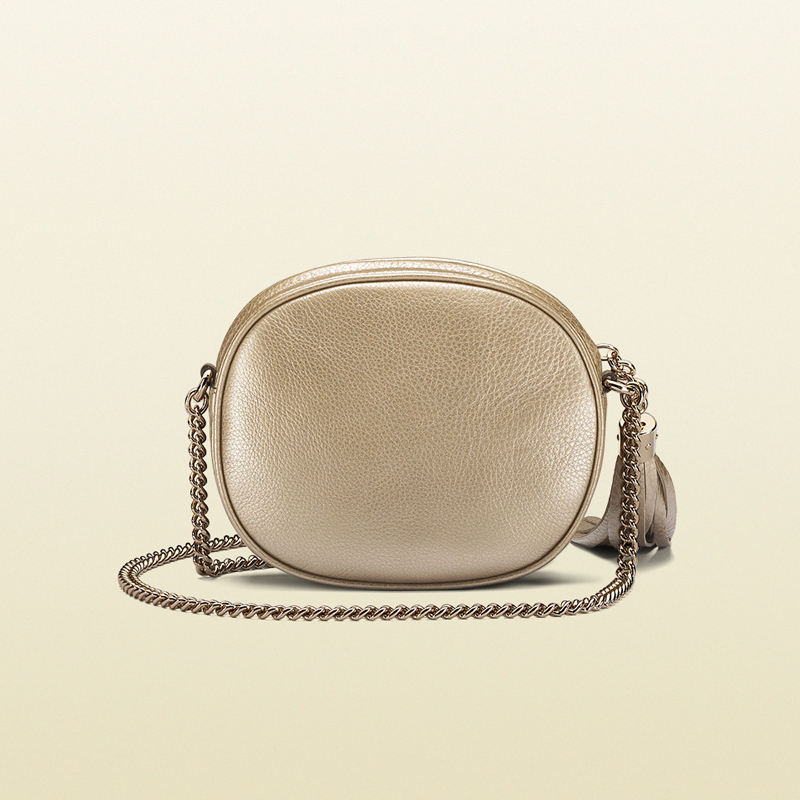 Soho metallic leather mini chain bag