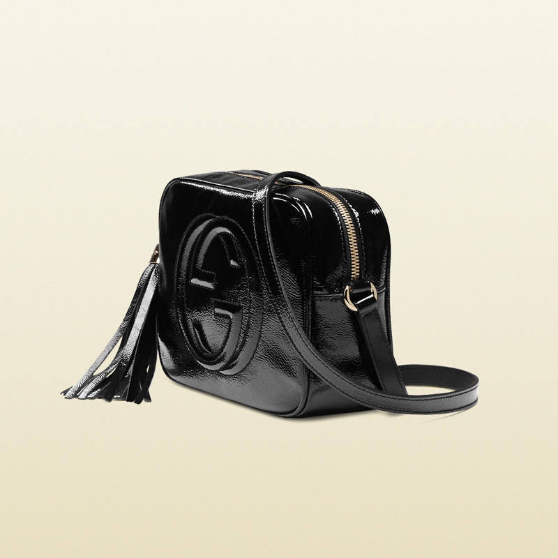 Soho soft patent leather disco bag